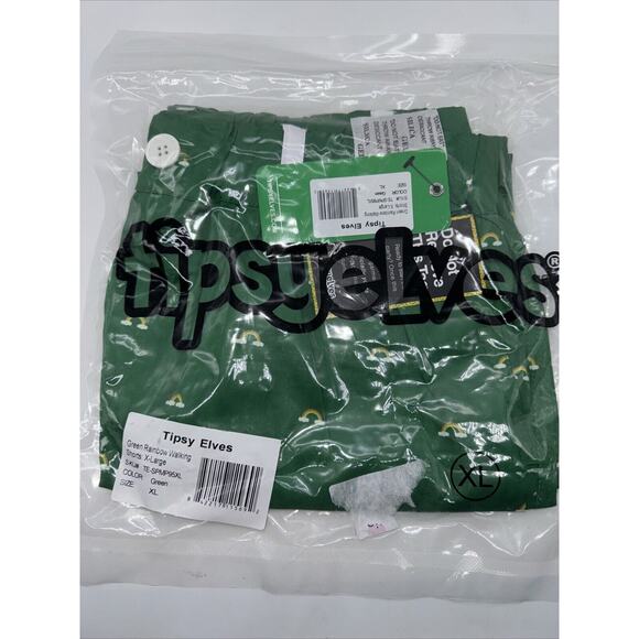 Tipsy Elves GREEN St‎ Patty’s Day/rainbow IRISH FUN GOLF Shorts For Men XL NIP - Picture 5 of 10